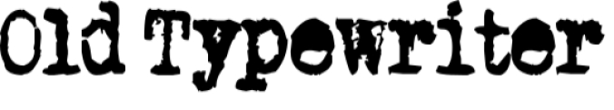 Old Typewriter Font Preview
