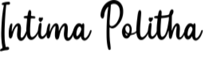 Intima Politha Font Preview