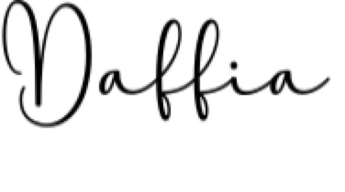 Daffia Font Preview