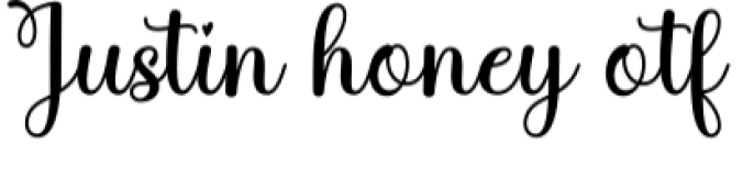 Justine Honey Font Preview