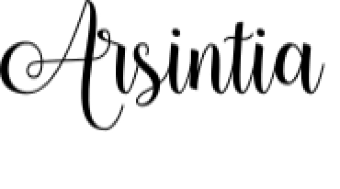 Arsintia Font Preview