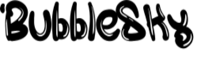 BubbleSky Font Preview