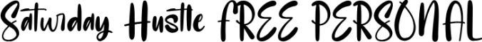 Saturday Hustle PERSONAL Font Preview