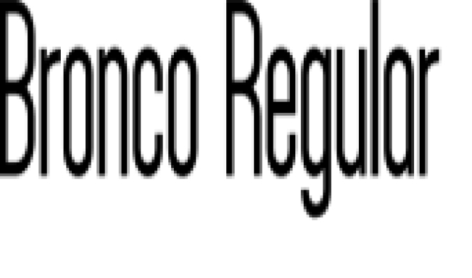 Bronco Font Preview