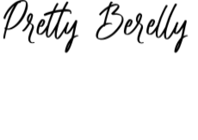 Pretty Berelly Font Preview