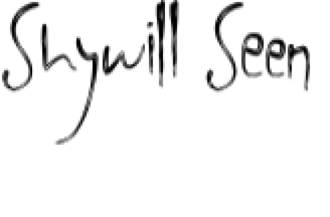 Shywill Seen Font Preview