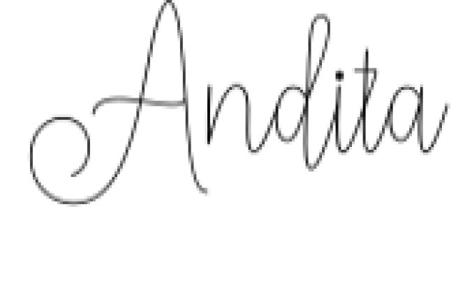 Andita Font Preview