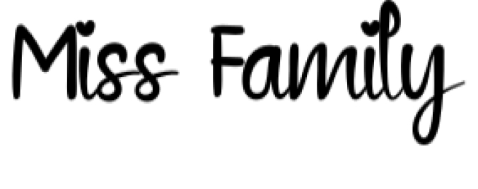 Miss Family Font Preview
