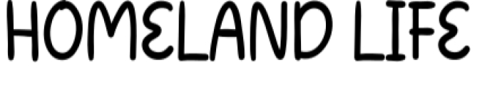 Homeland Life Font Preview
