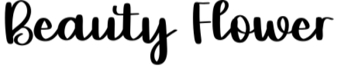 Beauty Flower Font Preview