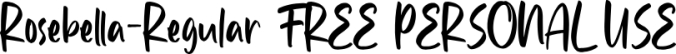 Rosebella Regular PERSONAL Font Preview