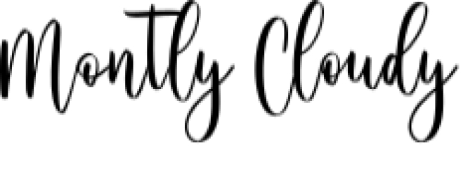 Montly Cloudy Font Preview