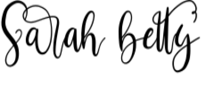 Sarah Betty Font Preview