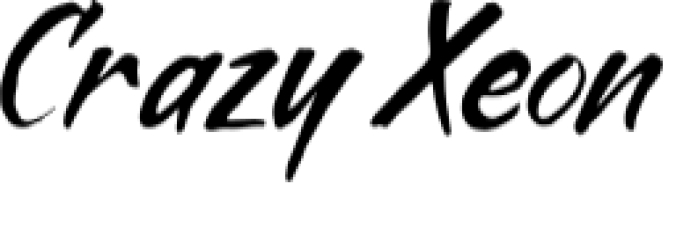 Crazy Xeon Font Preview