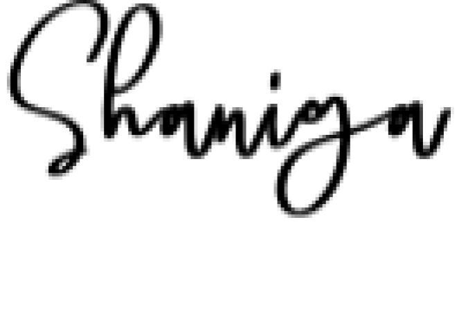 Shaniga Font Preview