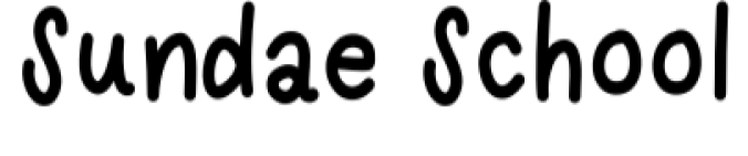 Sundae School Font Preview