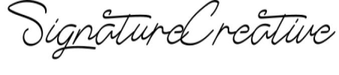 Signature Creative Font Preview