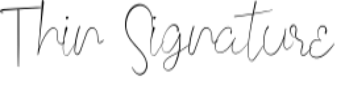 Thin Signature Font Preview