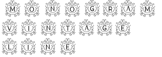 Monogram Vintage Line Font Preview