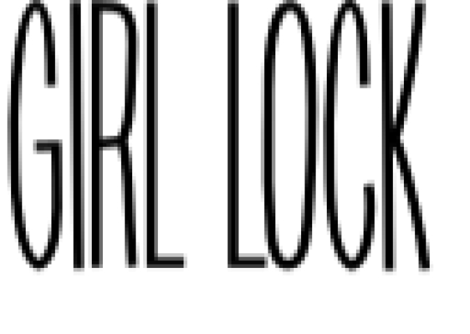 Girl Lock Font Preview