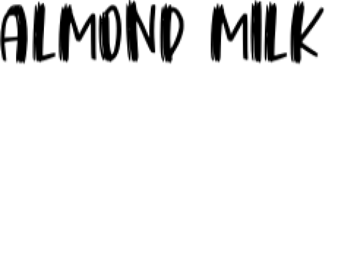 Almond Milk Font Preview