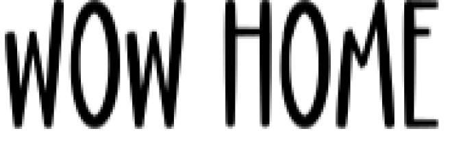 Wow Home Font Preview
