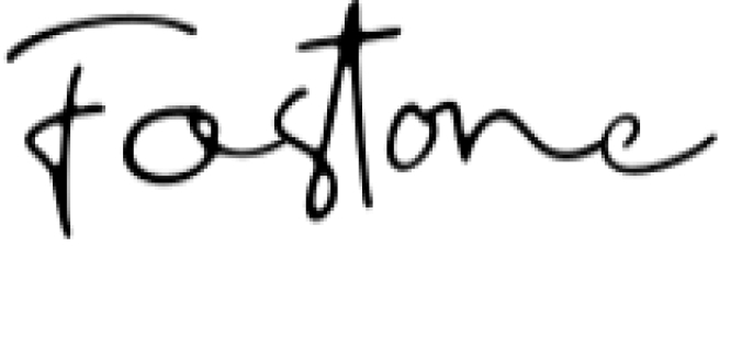 Fostone Natural Signature Font Preview