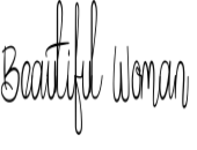 Beautiful Woman Font Preview