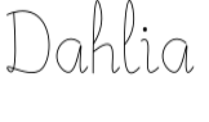 Dahlia Font Preview