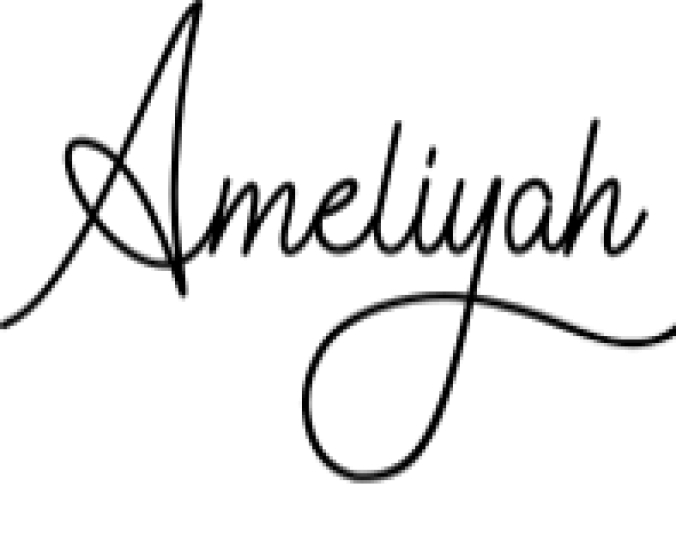 Ameliyah Font Preview