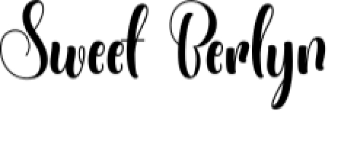 Sweet Berlyn Font Preview