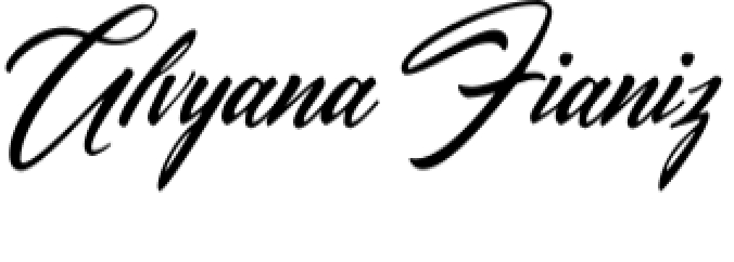 Alvyana Fianiz Font Preview