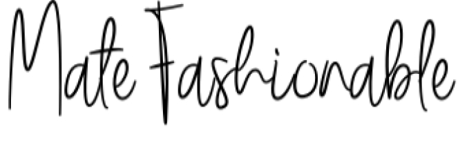 Mate Fashionable Font Preview