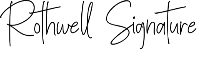 Rothwell Signature Font Preview