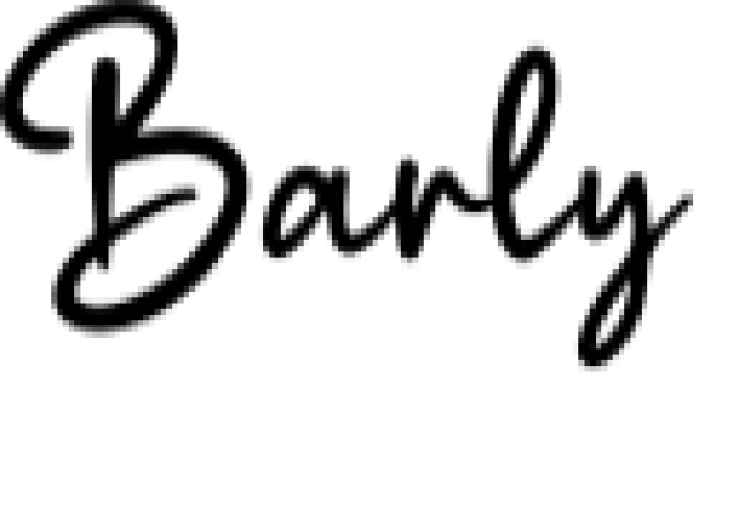 Barly - Cute Script Font Preview
