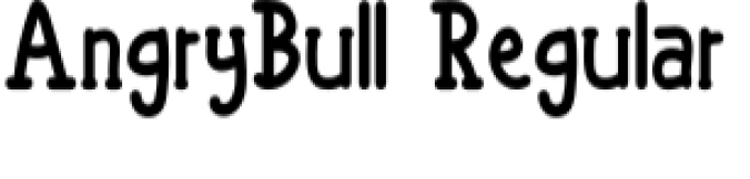 Angry Bull Font Preview