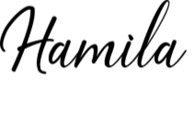 Hamila Font Preview