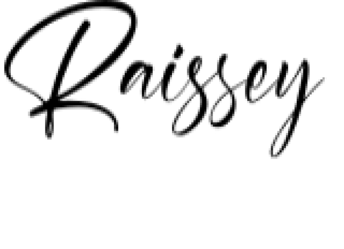 Raissey Font Preview