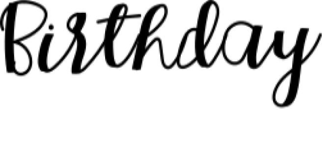 Birthday Font Preview