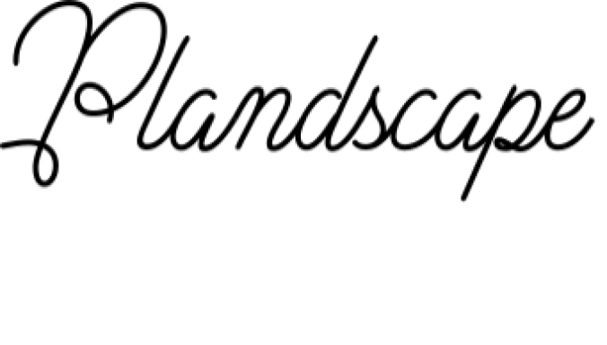 Plandscape Font Preview