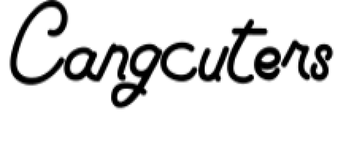 Cangcuters Font Preview