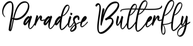 Paradise Butterfly Font Preview