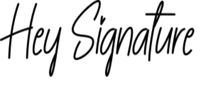 Hey Signature Font Preview