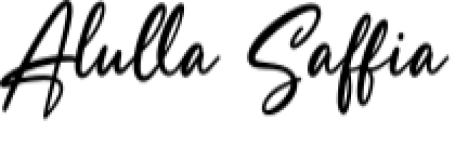 Alulla Saffia Font Preview