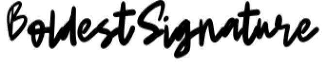 Boldest Signature Font Preview