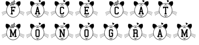 Face Cat Monogram Font Preview