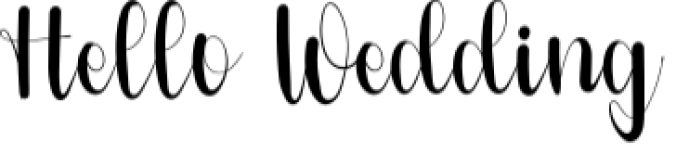 Hello Wedding Font Preview