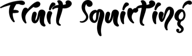 Fruit Squirting Font Preview