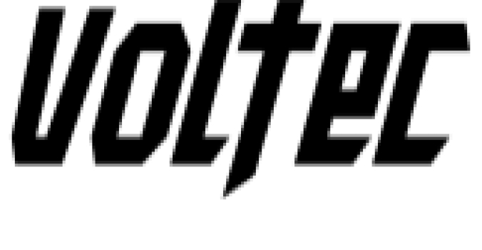 Voltec Font Preview