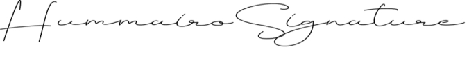 Hummairo Signature Font Preview
